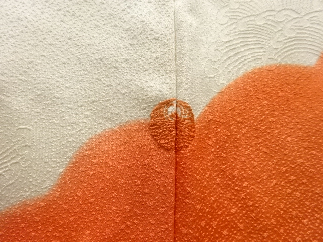  大正ロマン　鶴模様刺繍一つ紋振袖